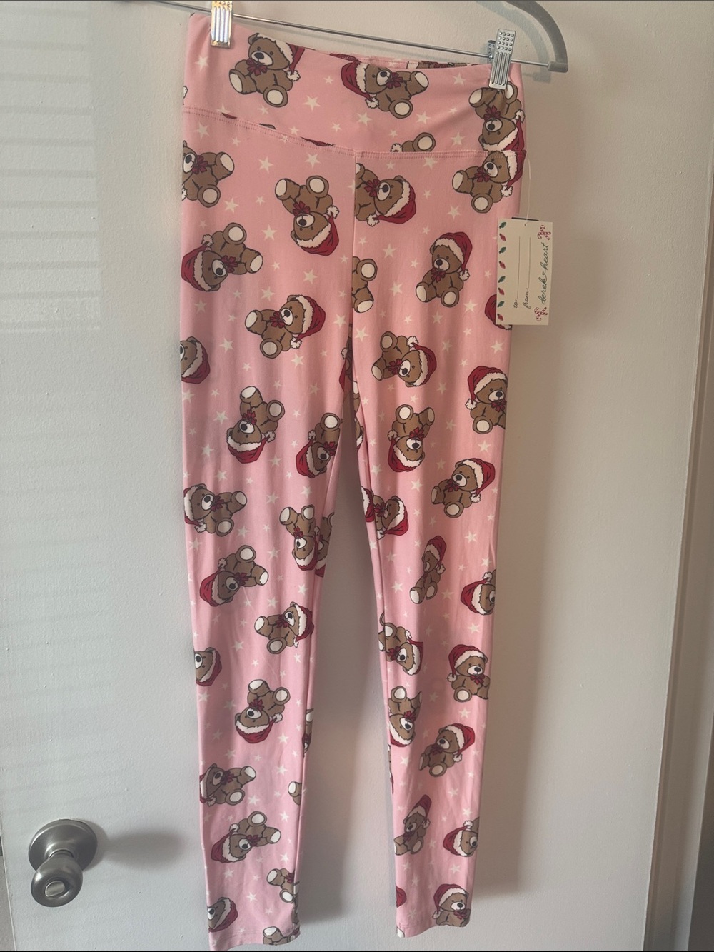 NWT Buttery Soft Teddy Bear Christmas Pajama Leggings